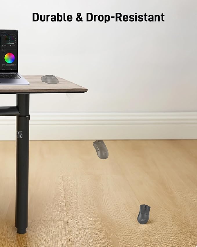 acer Wireless Mouse, 1200 DPI Computer Mouse for Laptop with 2.4GHz USB A Receiver, 5 Buttons Compatible for Windows, macOS, Android (Black)