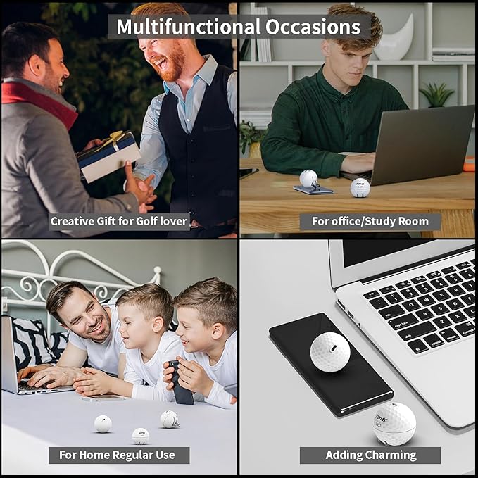 USB C Charger Block 20W，Creative Golf Ball Type C Wall Charger，GaN III Power Adapter with UL Certified，Fast Charging for iPhone 16/15 Series, Galaxy, Google Pixel,iPad,AirPods