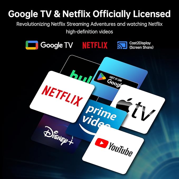 KTC 32 Inch 4K Smart Monitor with Google TV System UHD 3440x2560P Hey Google Voice Remote Netflix Licensed Dolby Audio HDR KVM Technology WiFi Bluetooth 65W PD Type C Fast Charger VESA Support