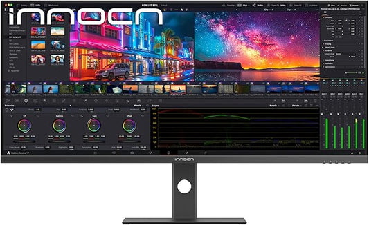 INNOCN 40 Inch 5K 5120 x 2160p Ultrawide Monitor for Laptop, 21:9, 100Hz, IPS, HDMI, DP, FreeSync, HDR400, USB-C, DeltaE＜2, Built-in Speakers, Height Adjustable, Black - 40C1U