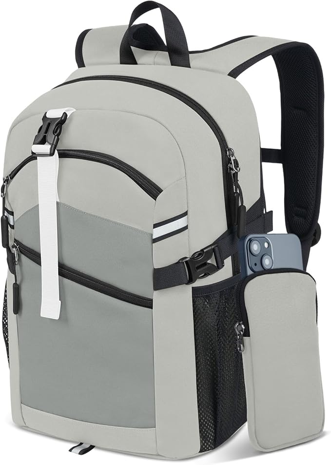 20L Lightweight Hiking Backpack for Men & Women – Small Travel Daypack with Phone Pocket – Durable & Compact for Hiking,Traveling,Camping,and Outdoor Adventure,Grey