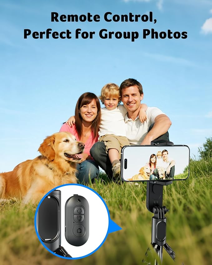 acer Gimbal Stabilizer 1-Axis for iPhone/Cell Phone/Smartphone/Android with Remote Control, Portable Phone Tripod Auto Balance Handheld Selfie Stick for Video Recording, Vlogging, Live Streaming