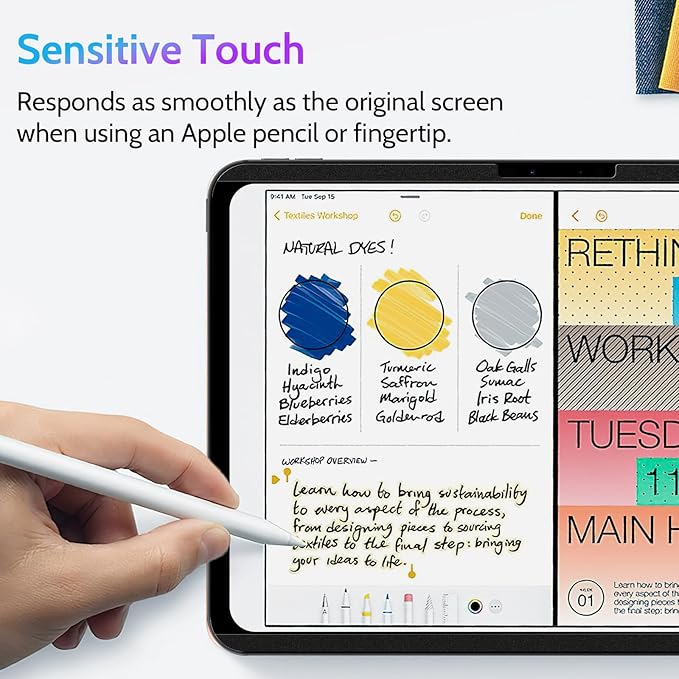 Magnetic Privacy Screen Protector for iPad Air 11 Inch 2024/2025 (M2/M3, 6th/7th Gen), Removable Anti Blue Light Glare Spy Private Filter, High Sensitive Bubble-Free Black Security Screen