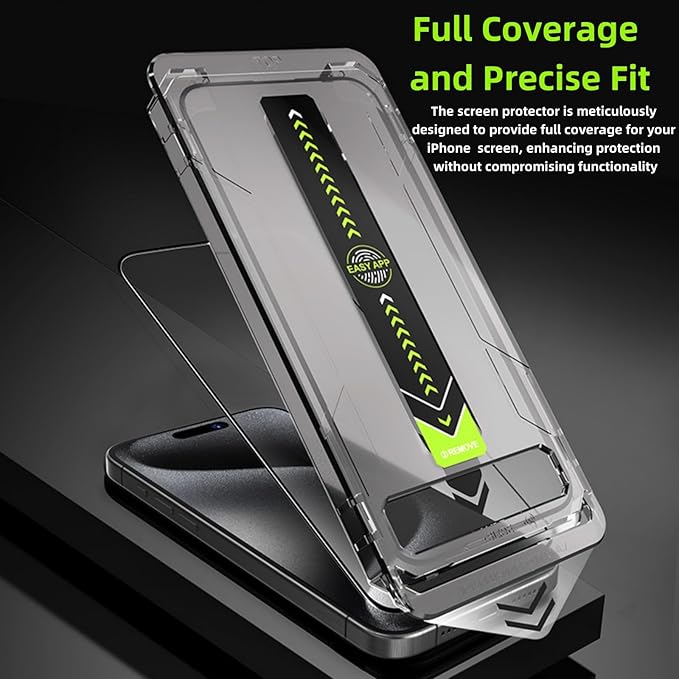 2 Pack Screen Protector for i phone 17 Pro Max Series Tempered Glass Screen Protector, Protector de Pantalla, 9H Hardness, Bubble-Free, Easy Install Kit（ i phone 17 Pro Max