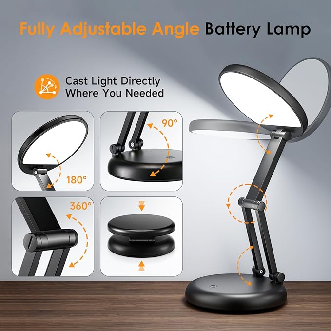 One Fire Battery Operated Lamp, 3600mAh Cordless Lamps Rechargeable Cordless Table Lamp,10 Brightness Rechargeable Lamps Table Lamp, Wireless Battery Lamp Portable Light