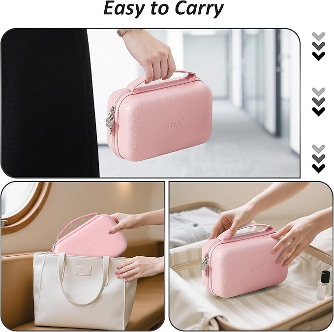 Charger Case for Macbook, Portable Tech Electronic Organizer Bag,Travel Storage Pouch for Laptop Accessories, MacBook Power Adapter, Charging Cords, USB Drives, Power Bank (Pink, XL)