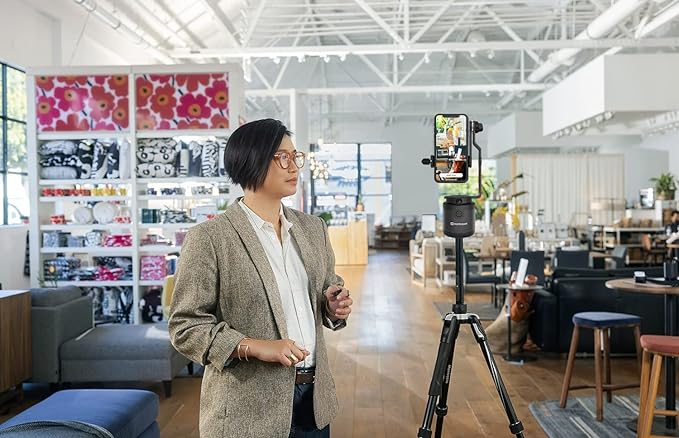 Matterport Axis Gimbal Stabilizer for Smartphone Camera - Motorized Rotating Mount for Professional 3D 360 Photo Scans for iPhone and Android Phones