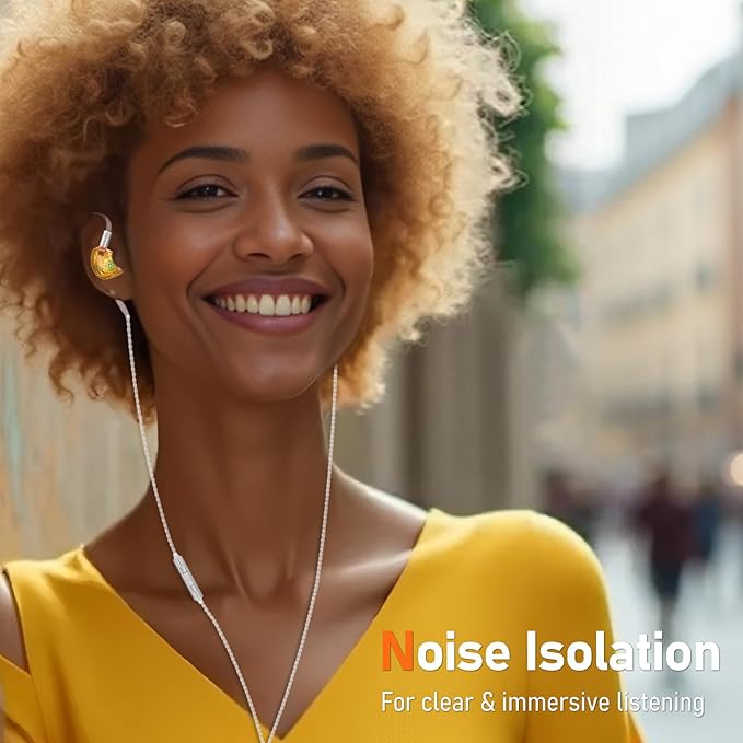 Vibes 202 Wired Earbuds - HiFi in Ear Monitor Headphones – Professional Noise-Isolating Ear Buds - Clear Sound, Deep Bass & Comfort-Fit IEM Earphones - MMCX to 3.5mm, Silver Plated Cord, Carrying Case