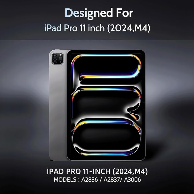 4-Way Magnetic Privacy Screen for iPad Pro 11 Inch 5th (2024, M4),360 Removable Anti Blue Light Glare Spy Private Filter, High Sensitive Bubble-Free Easy Install Black Security Screen Protector