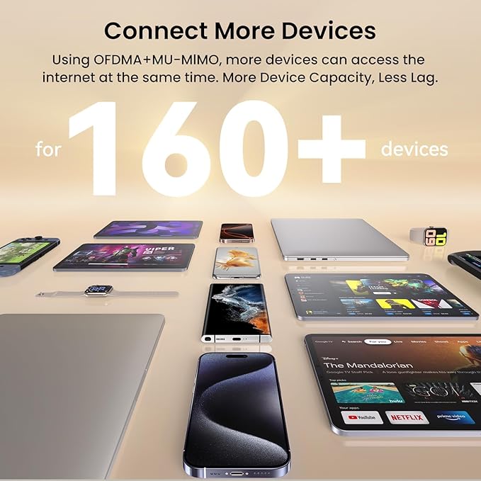 Tenda BE3600 Dual Band WiFi 7 Mesh WiFi System - 3*Full Gigabit Ports, Supports 160+ Devices, VPN, MLO, 4K QAM, Seamless Roaming, Internet Backhaul - ME3 Pro (3-Pack)