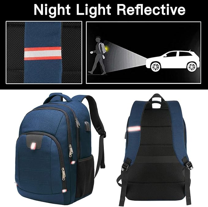 Travel Laptop Backpack, Large Anti-Theft Business Travel Backpack with USB Charging Port, Water Resistant College School Computer Bag for Men/Women for 17 Inch Laptop and Notebook