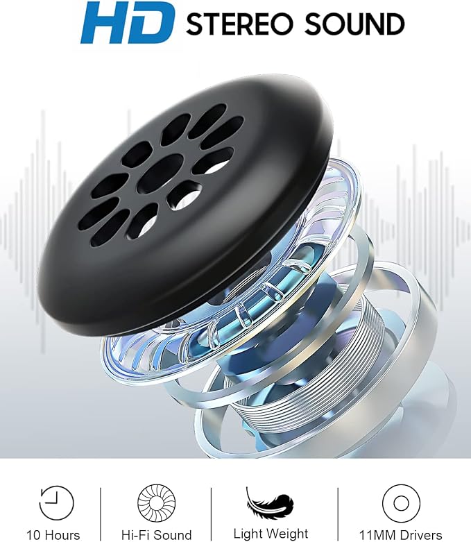 LC-dolida Sleep Headphones Bluetooth Music Band Headphones with Thin HD Stereo Speakers Perfect for Side Sleepers, Sport, Yoga, Travel