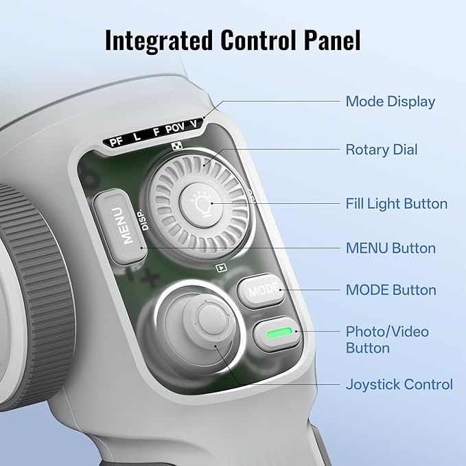 ZHIYUN CINEPEER Smooth 5E Gimbal Stabilizer for iPhone, Android, Built-in Fill Light, Tripod, 3-Axis 300g Payload Phone Gimbal, Gesture Control, Vlogging Stabilizer for YouTube, TikTok