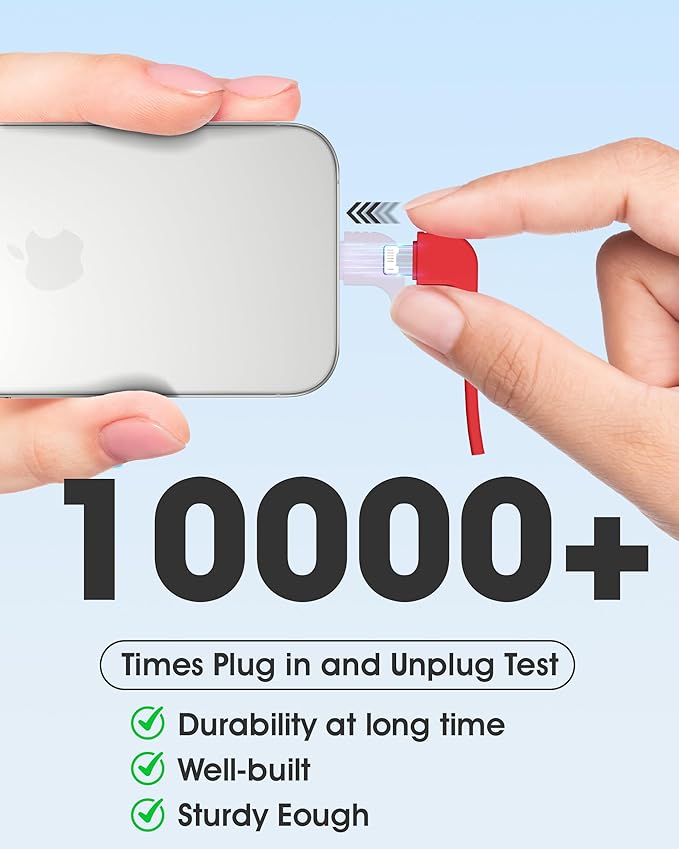 TG90° 5000mAh Ultra Slim Power Bank Built in AC Plug and Cables, Card Size Battery Pack Portable Phone Charger, 4 in 1 Pocket Size Travel Charger Compatible with iPhone, Samsung, Google