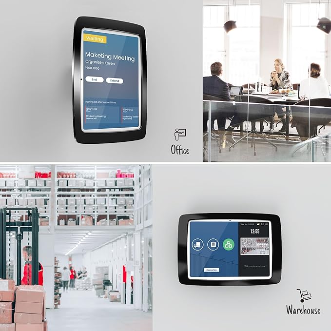 Tablet Wall Mount Lockable Tiltable Anti Theft Security, Compatible with 10.9" iPad 10th, Pro 11" 1 2 3 4, Air 4 5, Air 11", iPad 11"(A16) - BSW102BA