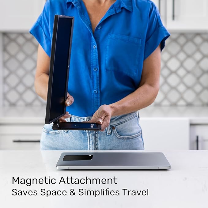 SideTrak Swivel 14" Attachable Portable Monitor Extender, FHD TFT Laptop Dual Screen with Kickstand + Unique Swivel Hinge, Compatible with Mac, PC, Chrome, Powered by USB/Mini HDMI Port (Black)