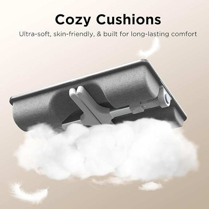 FoldWise 2-in-1 Lap & Bed Desk with Soft Cushions - Adjustable Height & Angle, Foldable Laptop Stand for Bed & Couch - Wrist Rest, iPad Holder, Stopper & Non-Slip Leather - Bed Table for Adults & Kids