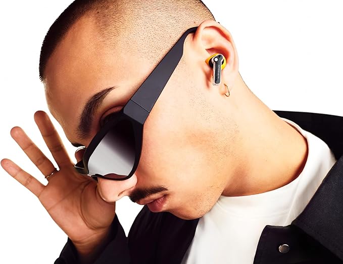 Nothing Ear (a) Wireless Earbuds, 45dB Hybrid Noise Cancelling Earbuds, Hi-Res Audio, Advanced Equaliser, Dual Connect, 6 Mics, 42.5H Playtime Ear Buds Wireless Bluetooth, Yolk