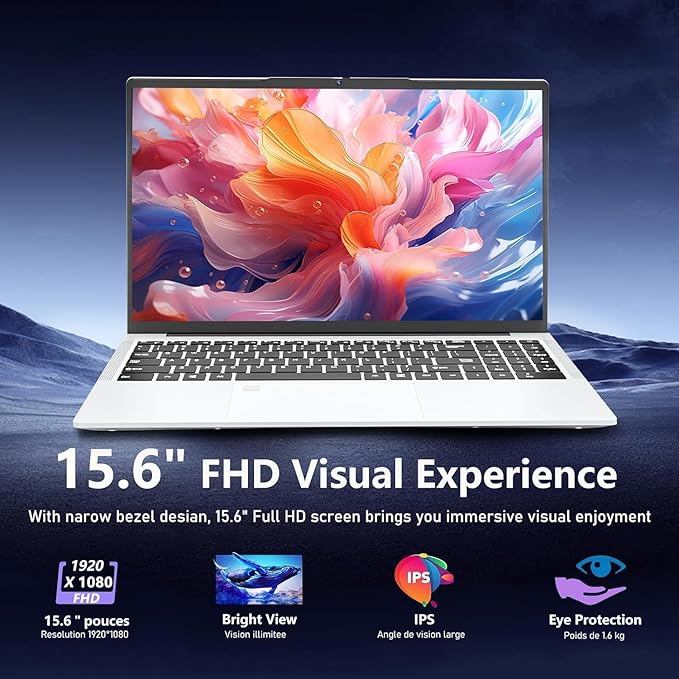 2025 Gaming Laptop i7 1195G7(Beat Core i7-1165G7/i7-1185G7), 15.6" Laptop Computer, 32GB 1TB SSD FHD 1920 * 1080 Display, Fingerprint Unlock Backlit Keyboard RJ45 HDMI 180 Angle Opening Gamer Laptops