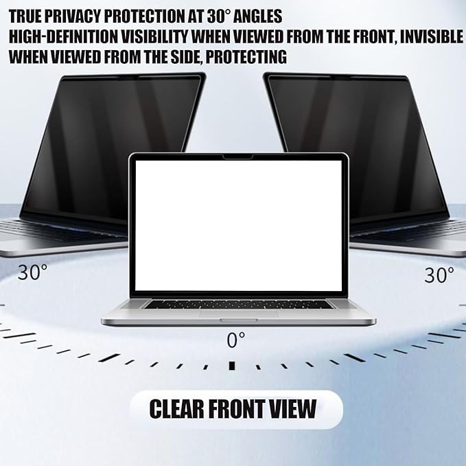 Laptop Privacy Screen – Removable Magnetic Filter | PC Anti-Glare Screen | Anti-peeping Travel Public Space Privacy Protection For Studios, Cafes, Airports, Workstations