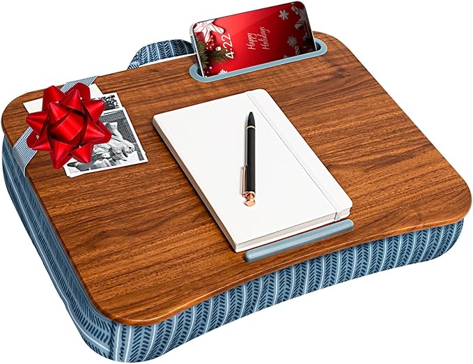 LAPGEAR Designer Lap Desk with Phone Holder and Device Ledge - Arrow Stripes - Fits up to 15.6 Inch Laptops - Style No. 45411