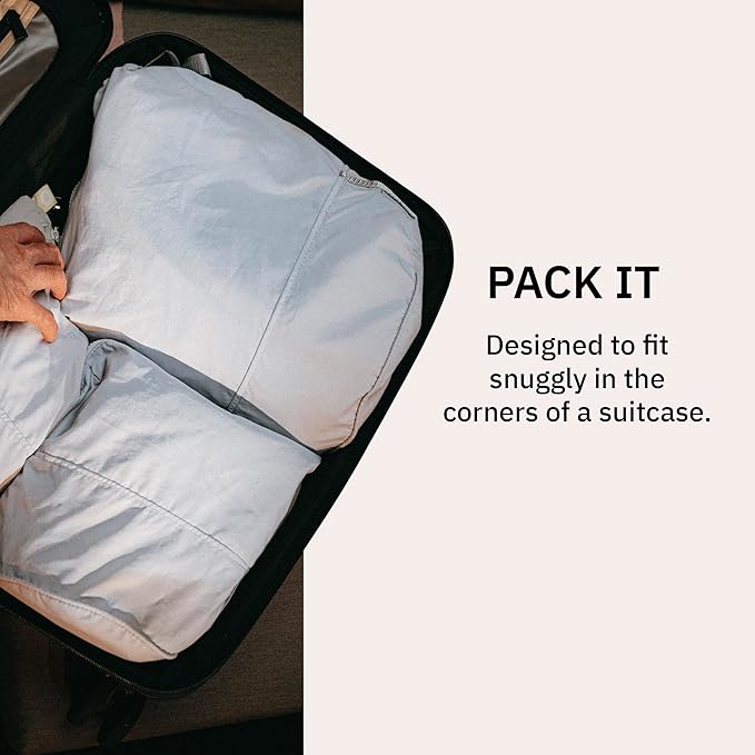 trtl Packing Pods, Oyster Grey - Packing Cubes for Travel - Organizer Bags for Luggage to Maximize Suitcase Space - Travel Packing Organizers - Includes Carry Strap - Comes with 3 Cube Sizes - 5 Pack