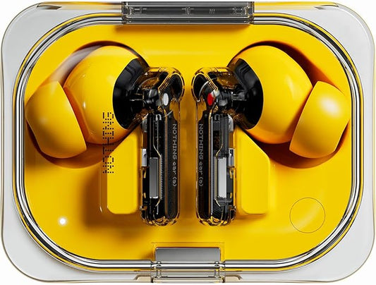 Nothing Ear (a) Wireless Earbuds, 45dB Hybrid Noise Cancelling Earbuds, Hi-Res Audio, Advanced Equaliser, Dual Connect, 6 Mics, 42.5H Playtime Ear Buds Wireless Bluetooth, Yellow