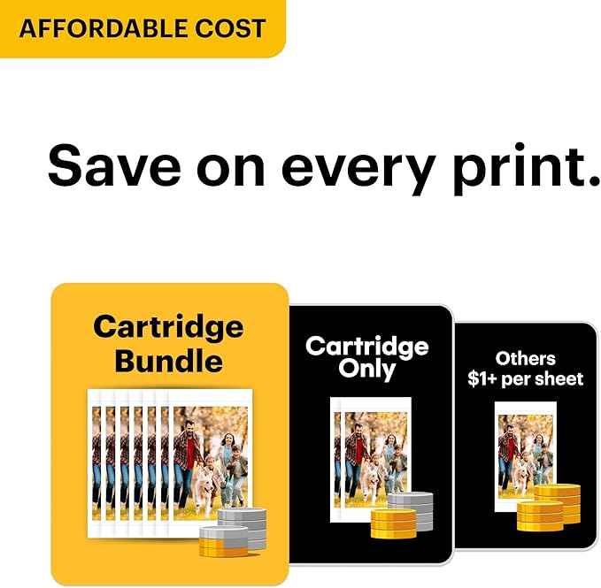 KODAK Dock Plus 4PASS Instant Photo Printer, 4x6 inches, 50 Sheets Bundle