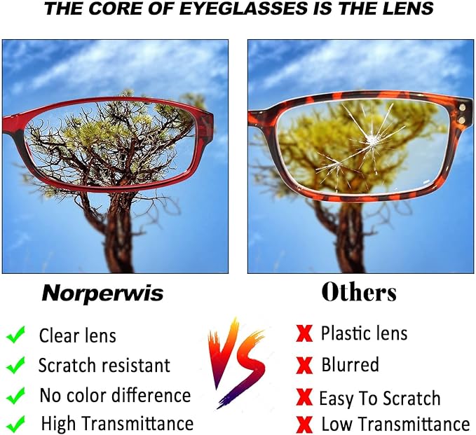 NORPERWIS 6 Pack Ladies Reading Glasses for Women Blue Light Blocking Spring Hinge Fashion Eyeglasses Readers for Women (Mix Color-2, 1.50, multiplier_x)