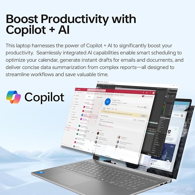 Lenovo 2025 IdeaPad Slim Business AI-Powered Laptop, 16" WUXGA Touchscreen, Intel Core 7 240H, 16GB DDR5 RAM, 1TB SSD, Copilot, Webcam, Backlit, Wi-Fi 6, W11P, Bundle with ADATA 512GB External SSD