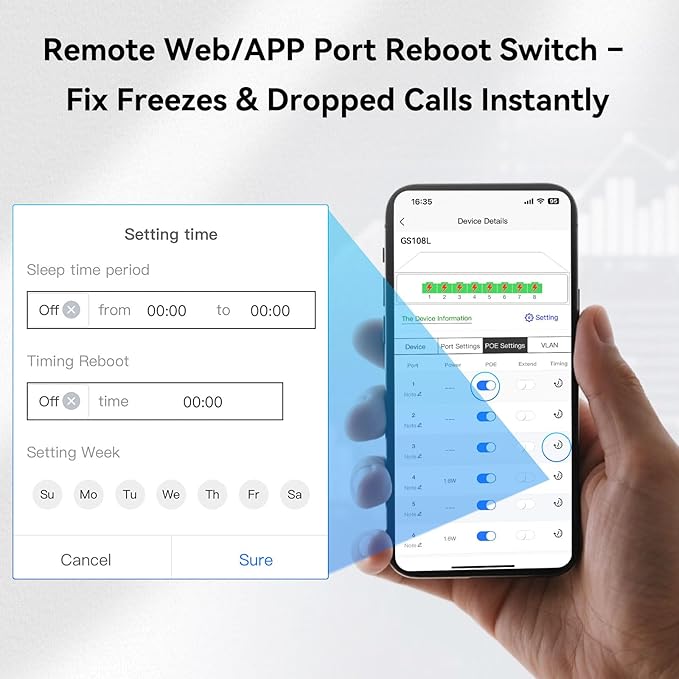 8-Port Gigabit Easy Smart Managed Ethernet Switch | Plug & Play Network Hub with VLAN, QoS, Port Mirroring | Fanless Design | Desktop/Wall Mount for Home/Office