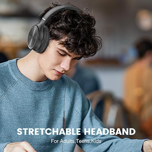 USB C Headphones Wired, Over Ear USB C Wired Headphones with Microphone, Volume Control, HD Stereo Sound, Foldable USB Type C Headphones for Adult/Teens/Chromebook/Laptop/Computer/iPhone,Black