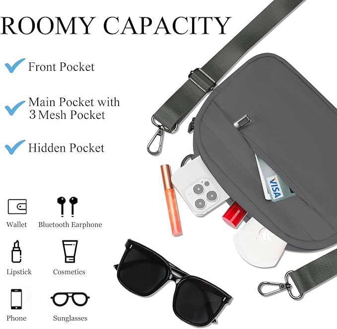 MAXTOP Small Crossbody Bags for Women Belt Bag Fanny Pack with Adjustable Strap