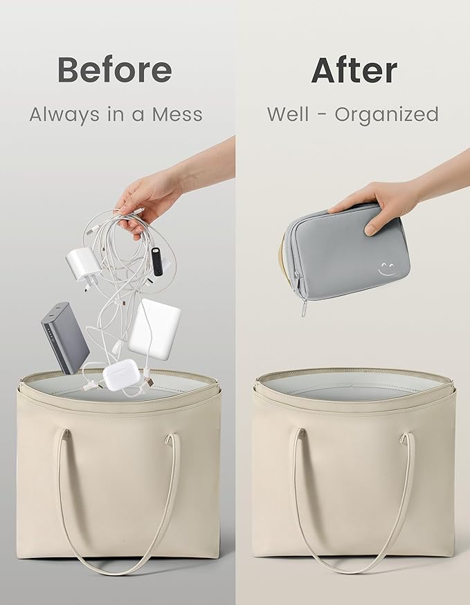 Travelkin Travel Cord Organizer, Electronic Organizer Travel Case, Cable Organizer Bag For Cords,Chargers Phone, Sd Card,Usbs