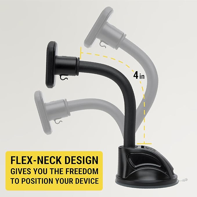 Scosche MXWDL Magnetic Cell Phone Holders for Your Car Dash/Windshield, Suction Cup Phone Holder Car Mount with Extra Strong Magnet, Thick Metal Plate Compatible with iPhone, Samsung and More, 2 Pack