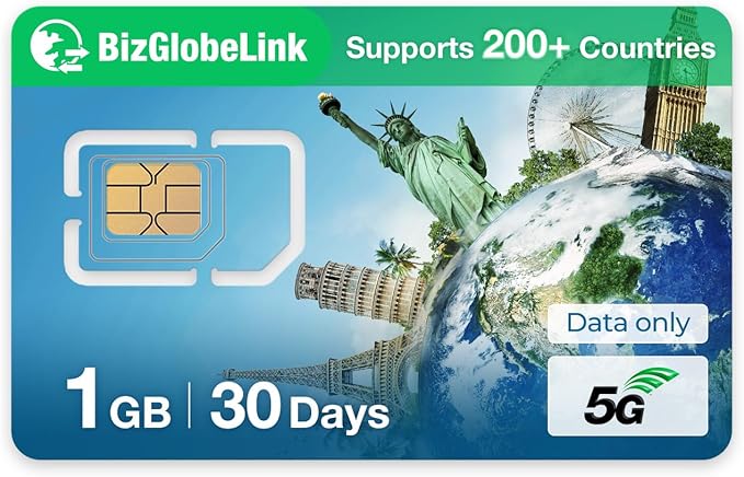 International Data Only SIM Card- USA Local Network & International Roaming Coverage Network for 5G/4G LTE Portable WiFi Mobile Hotspot, No Contract, 3 in 1 Simcard