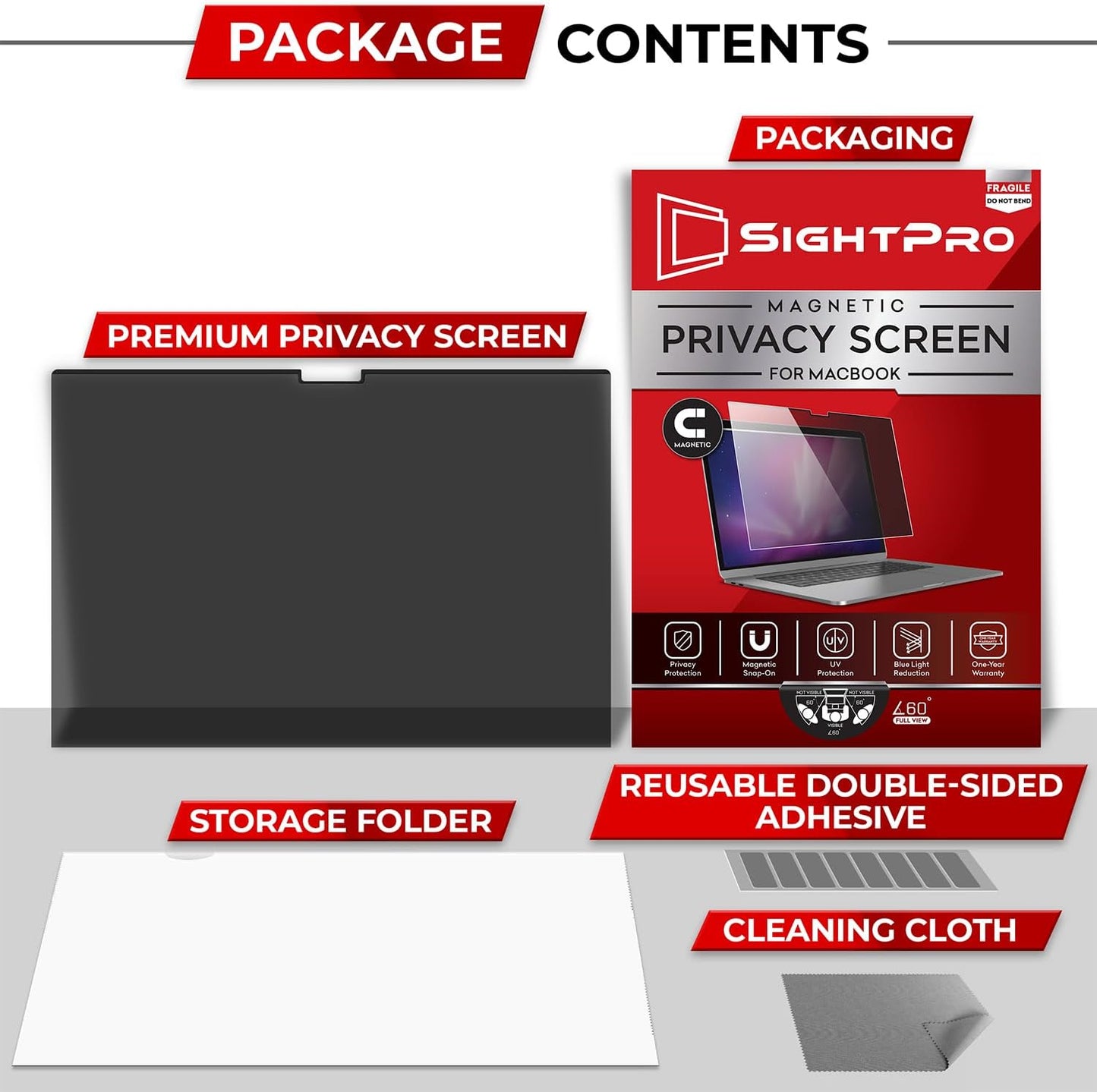 Magnetic Privacy Screen for MacBook Pro 16 Inch (2021-2024, M1, M2, M3, M4, Pro, Max) Removable Laptop Privacy Filter Shield and Protector