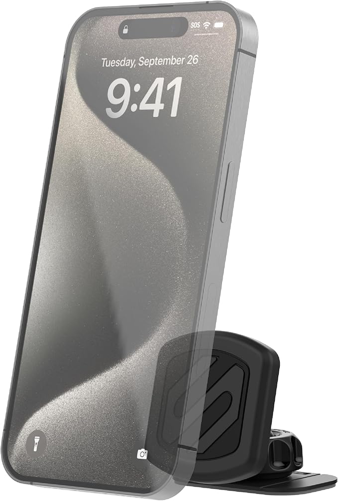 Scosche MAGDMB MagicMount Magnetic Phone Mount for Car, Dashboard Cell Phone Holder with 360° Adjustable Magnet Head, Universal Phone Stand for Car Compatible with iPhone, Samsung, and All Devices