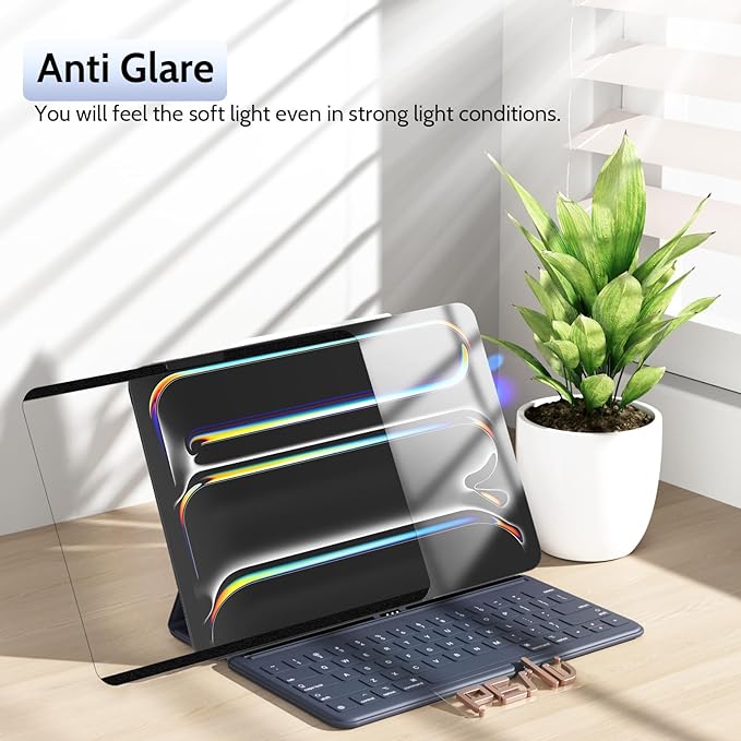 2 Pack Magnetic Paperfilm for iPad Pro 11 Inch 5th (2024, M4), Feel Like Writing Drawing On Paper, Matte Removable Anti Glare Fingerprint Screen Protector Blue Light Filter