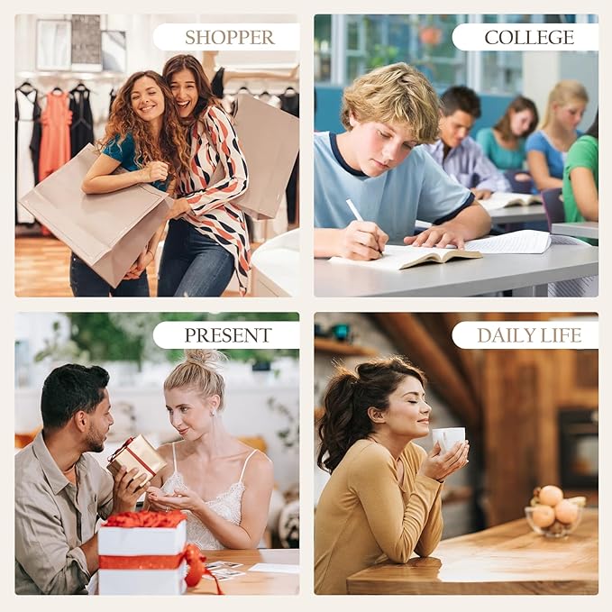 TENSTAR Laptop Backpack for Women, Computer Backpack Fit 16 Inch Notebook, Large Capacity College Backpack Bookbag Casual Daypack for Travel, Black with Beige