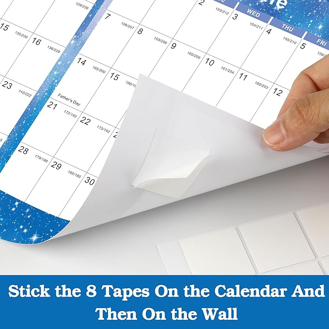 2025-2026 Yearly Wall Calendar - annual calendar 2025-2026, 2025-2026 Yearly Wall Calendar&Planner with Thick Paper, July 2025 - June 2026, X Large, 34.7" x 22.8", 2025-2026 Yearly Planner (2025-2026 Yearly Wall Calendar - Blue Star)