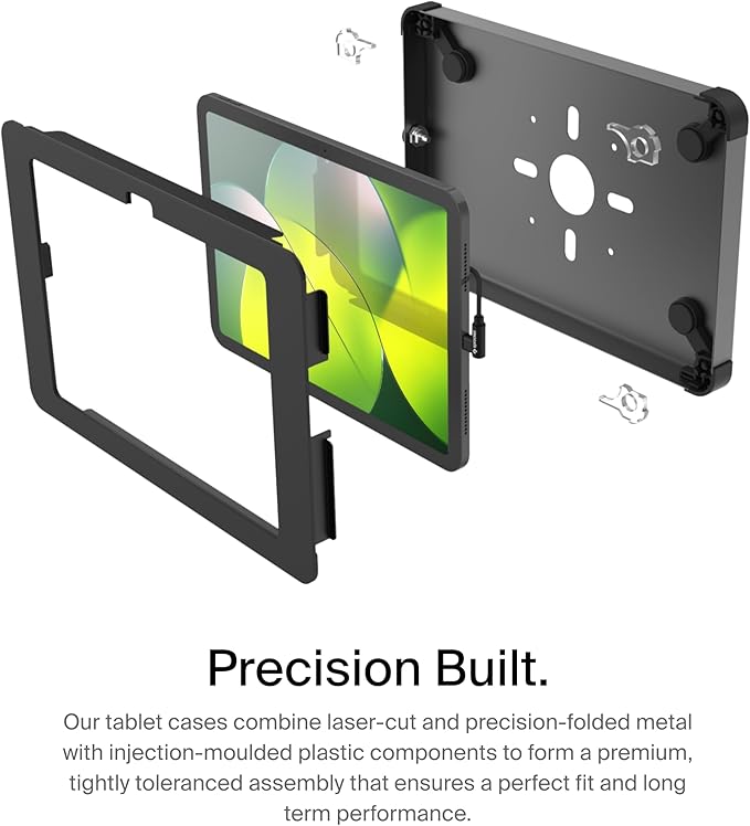 SPROCKET X Print Mini Desktop Tablet Stand with Brother QL Label Printer Integration - Professional iPad Stand for Desk That Reimagines Visitor Management and Check-in - Compatible with iPad 11”