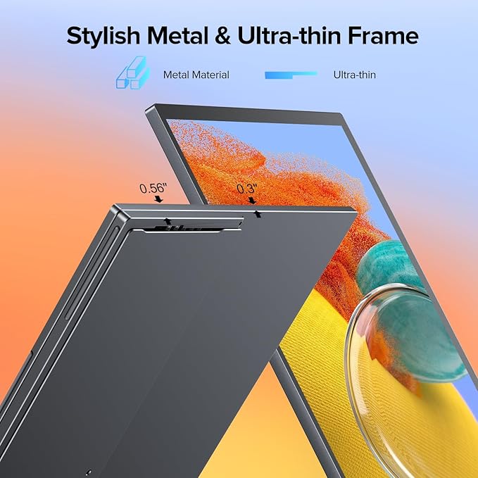 EVICIV 4K Portable Monitor, 18.4 inch 3840x2160 UHD with VESA & Stand 180° Adjustable, 100% sRGB HDR FreeSync Ultra-Slim & Lightweight IPS, Travel Second Monitor for Laptop Computer