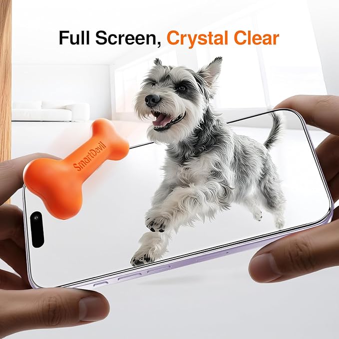 SMARTDEVIL 2 Pack Screen Protector for iPhone 17, 9H Hardness Military Grade Shatterproof HD Tempered Glass, Easy to Install, Bubble-Free and-Dust-Free Box