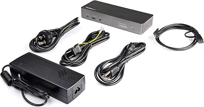 StarTech.com USB-C / USB-A Hybrid Docking Station for MacBook Pro / Air M1 M2 M3 M4 & Windows, Universal Triple 4K 60Hz HDMI DP Dock, Thunderbolt Compatible, 85W Laptop Charging - TAA