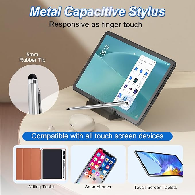 10inch LCD Writing Tablet with PU Protective Cover Electronic Writing Notebook Erasable Drawing Board for Adults at Home Office Work(Brown)