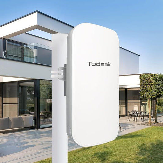 2025 Outdoor WiFi Extender，WiFi Booster | AI Watchdog | Repeater&AP Mode｜IP65 Weatherproof | Up to 1200Mbps Dual Band WiFi Repeater | Covers Up to Least 3440 Sq. ft and 30 Devices