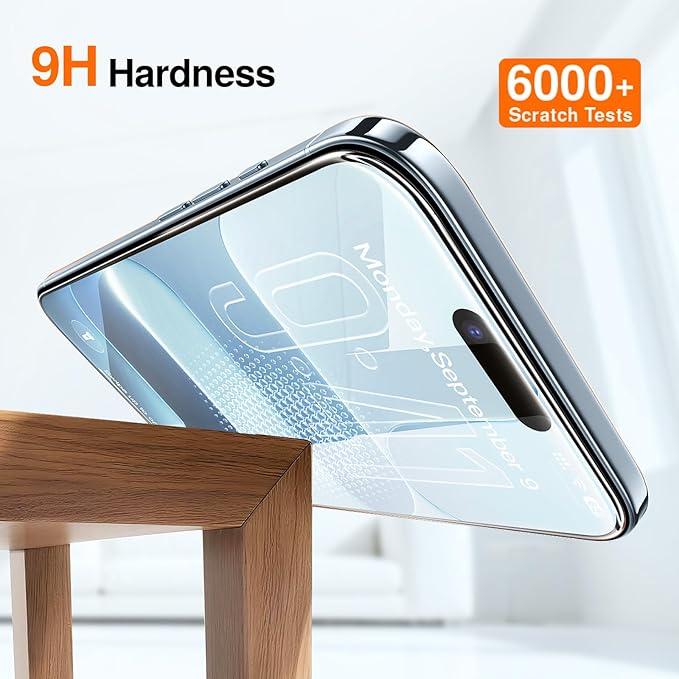 SMARTDEVIL 2 Pack Screen Protector for iPhone Air, 9H Hardness Military Grade Shatterproof HD Tempered Glass, Easy to Install, Bubble-Free and-Dust-Free Box