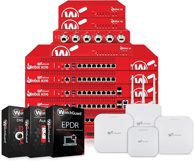 WatchGuard Firebox T25-W Network Security Appliance with 5 Year Total Security Suite License - Advanced Firewall, VPN, Intrusion Prevention (WGT26645)