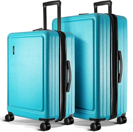 Luggage Sets 2 Piece, 24 Inch Suitcase and 28 Inch Luggage with Spinner Wheels, Durable Hard Shell Suitcase Set, Expandable Travel Suitcases with Wheels, Teal